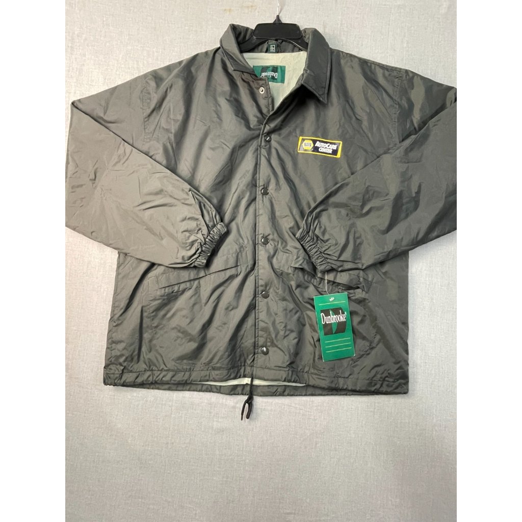 Newt Dunbrooke Napa Auto Care Center Button Gray Large Windbreaker Jacket